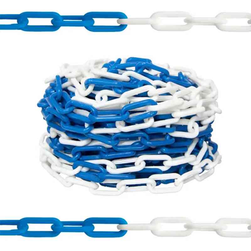 25 Meter 6MM Plastic Chain Blue & White