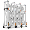 4 Metre Aluminium Expandable Safety Barrier – Foldable Crowd Control Barrier with 8 Rubber Wheels