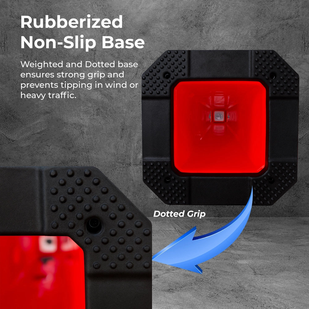 62cm red traffic cone with weighted base