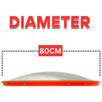 orange convex mirror for improving visibility around blind corners and pathways