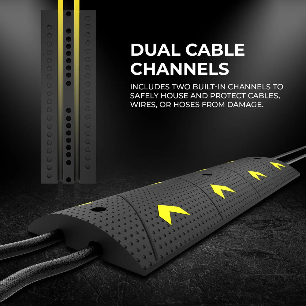heavy duty speed ramp cable protector for pedestrian and vehicle traffic