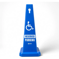blue disabled parking cone for reserved accessible parking spaces