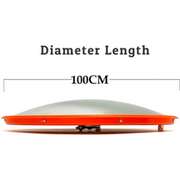 orange convex safety mirror for garages, driveways and vehicle areas