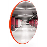 orange convex safety mirror for indoor and outdoor wide angle visibility