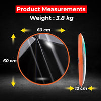 orange convex security mirror for indoor surveillance and blind spots