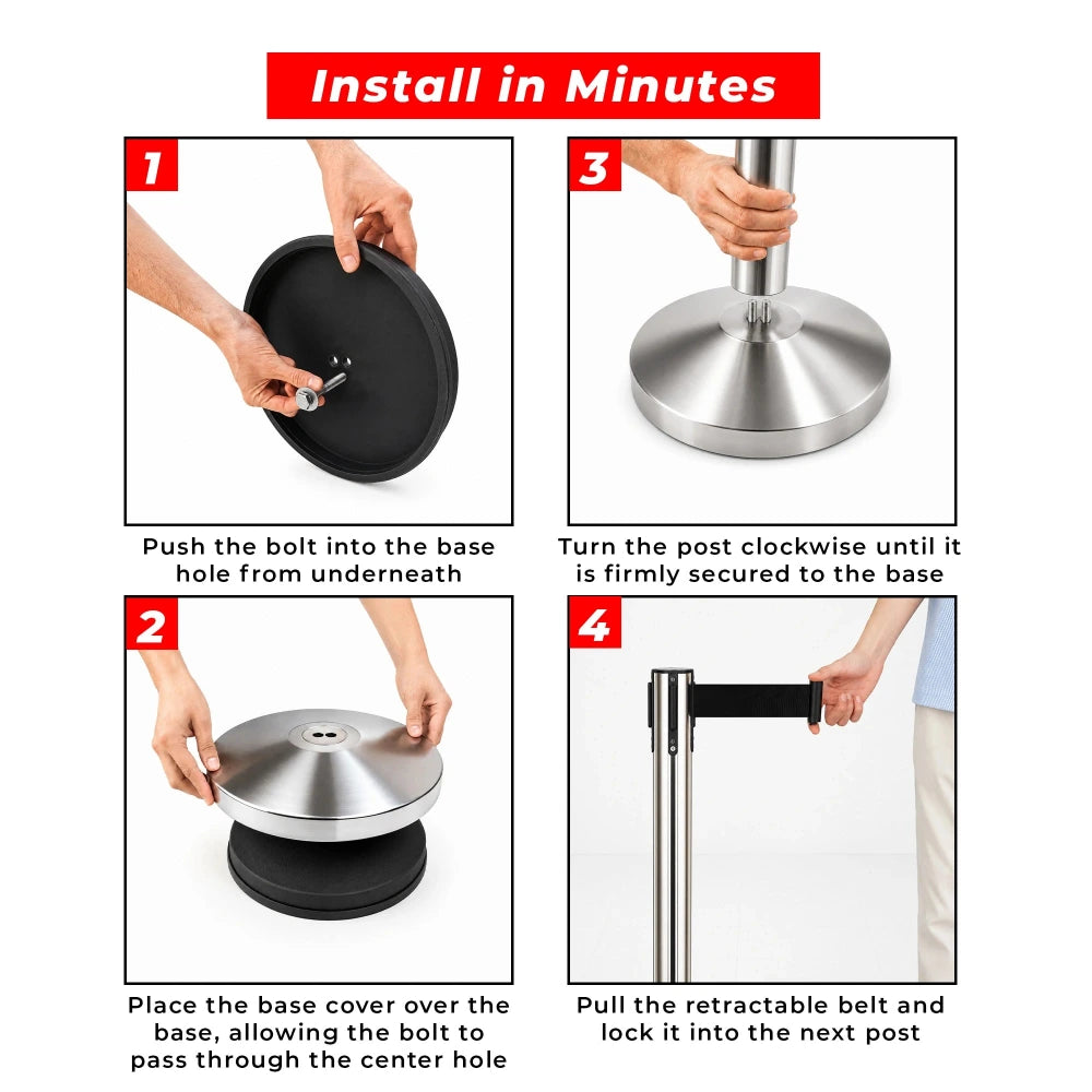 easy to install queue barrier