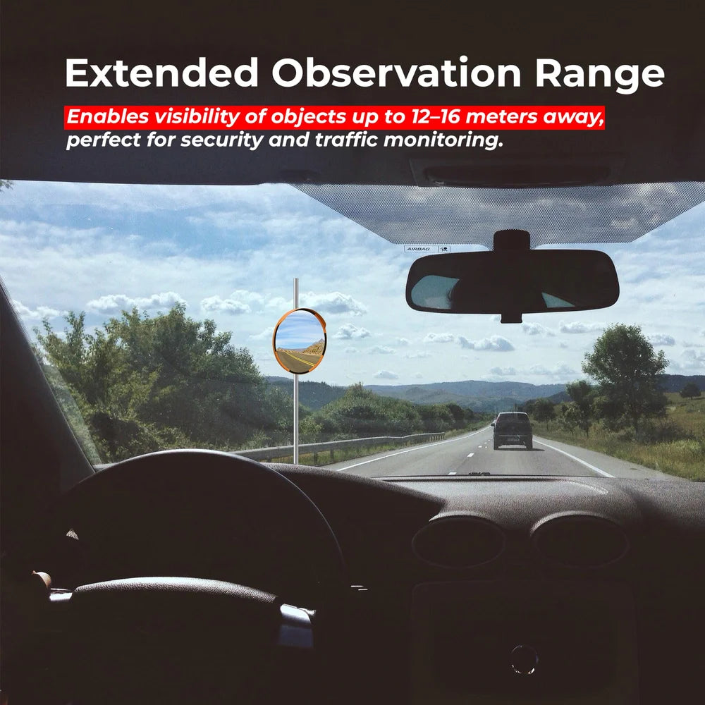 sixty centimeter acrylic convex mirror for warehouse traffic and workplace safety