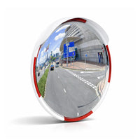 sixty centimeter white acrylic convex safety mirror for indoor and outdoor wide angle visibility