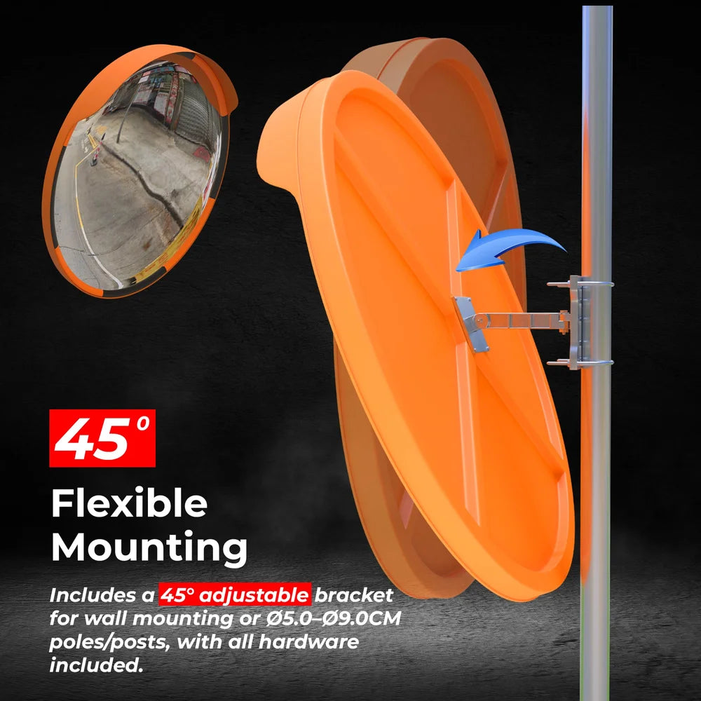 sixty centimeter acrylic security mirror with wide angle view for safety monitoring