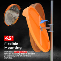 sixty centimeter acrylic security mirror with wide angle view for safety monitoring