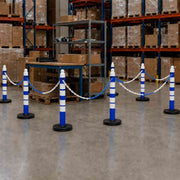 25 Meter 6MM Plastic Chain Blue & White
