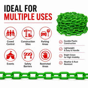 25 Meter 6MM Plastic Chain Green