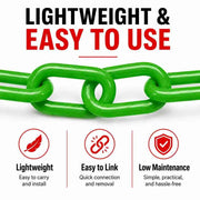 25 Meter 6MM Plastic Chain Green