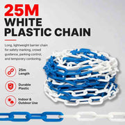 25 Meter 6MM Plastic Chain Blue & White