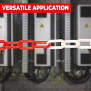 25Meter Red & White Plastic Chain Barrier