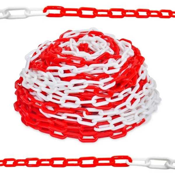 25Meter Red & White Plastic Chain Barrier