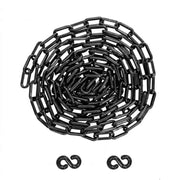 Black Plastic Chain Barrier 3M x 6MM