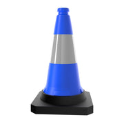 50CM Parking Barrier Cone with Weighted | Blue Reflective Traffic Cone