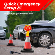 50CM Traffic Safety Cone | Red Parking Safety Cone with Black Base