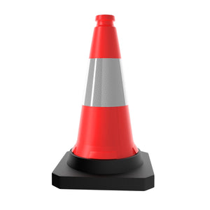 50CM Traffic Safety Cone | Red Parking Safety Cone with Black Base