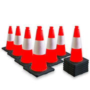 50CM Orange PVC Traffic Cone | Reflective Flexible Parking Cone