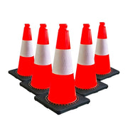 50CM Orange PVC Traffic Cone | Reflective Flexible Parking Cone