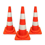 55CM Flexible PVC Traffic Cone | Orange Reflective Road Safety Cone