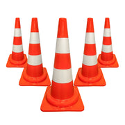 55CM Flexible PVC Traffic Cone | Orange Reflective Road Safety Cone
