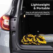 10 Meter 6MM Plastic Chain - Yellow and Black, Highly Visible Plastic Barrier Chain