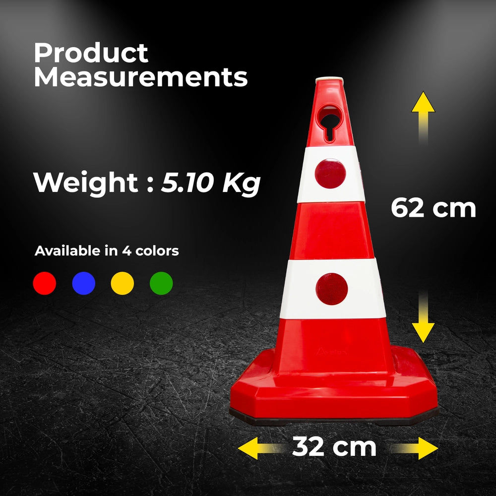 High quality 62cm red traffic cone dimensions