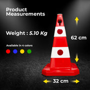 High quality 62cm red traffic cone dimensions