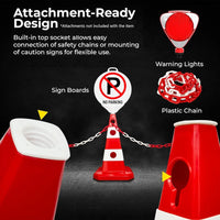 62cm red traffic cone accessory attachable