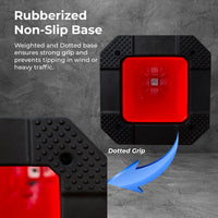 62cm red traffic cone with weighted base