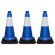 75CM Blue Traffic Safety Cone | Stackable Safety Cone with Weighted Base