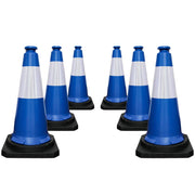 75CM Blue Traffic Safety Cone | Stackable Safety Cone with Weighted Base