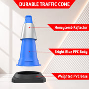 75CM Blue Traffic Safety Cone | Stackable Safety Cone with Weighted Base