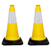 75CM Traffic Safety Cone | Yellow Road Cone with Weighted Base