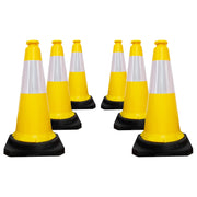 75CM Traffic Safety Cone | Yellow Road Cone with Weighted Base