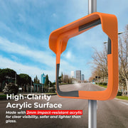 40 × 60CM Indoor & Outdoor Rectangular Convex Safety Mirror Wide Angle Security Mirror