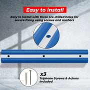 100CM PVC Wall Bumper Protector Blue Reflective Wall Guard