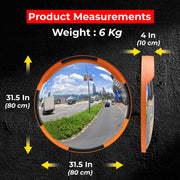 80CM Indoor & Outdoor Convex Safety Mirror Wide Angle Acrylic Security Mirror