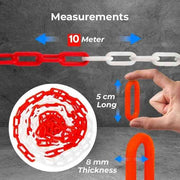 Set of 5 Plastic Chain - 10 Meter 8MM