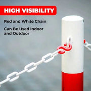 10 Meter Plastic Chain - Red & White