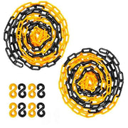 2Pcs 10Meter 8MM Plastic Chain - Yellow and Black