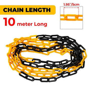 10-Meter Yellow & Black Plastic Chain
