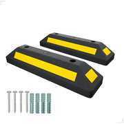 57CM Black PVC Wheel Stop | Parking Curb Block for Cars, Vans, Trucks, RVs & Trailers