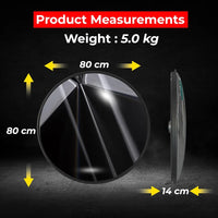 eighty centimeter black convex security mirror for indoor and outdoor surveillance and blind spot monitoring