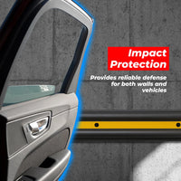 black reflective PVC wall guard for impact and surface protection