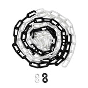 3Meter 8MM Plastic Chain Barrier - Black and White