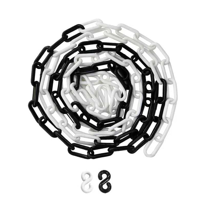 3Meter 8MM Plastic Chain Barrier - Black and White